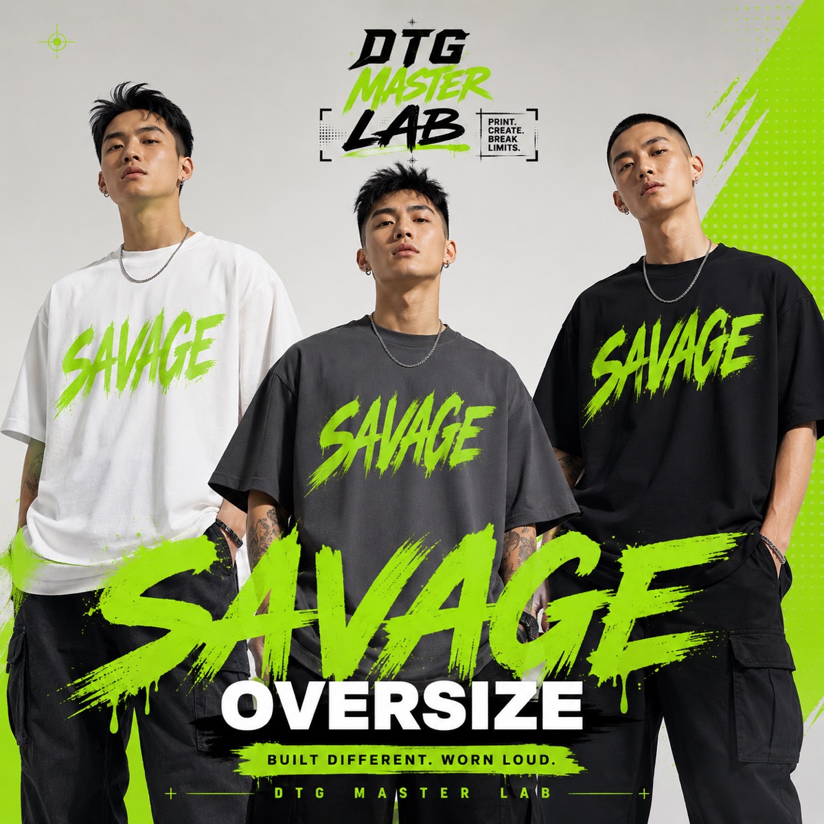 ตัวอย่างเสื้อพร้อมสกรีนจาก DTG Master Lab